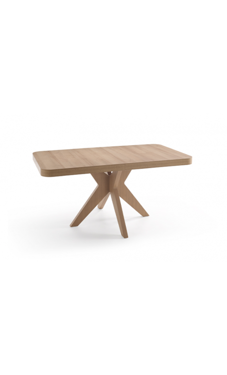 Mesa extensible 160 cms DUBLIN pata central madera